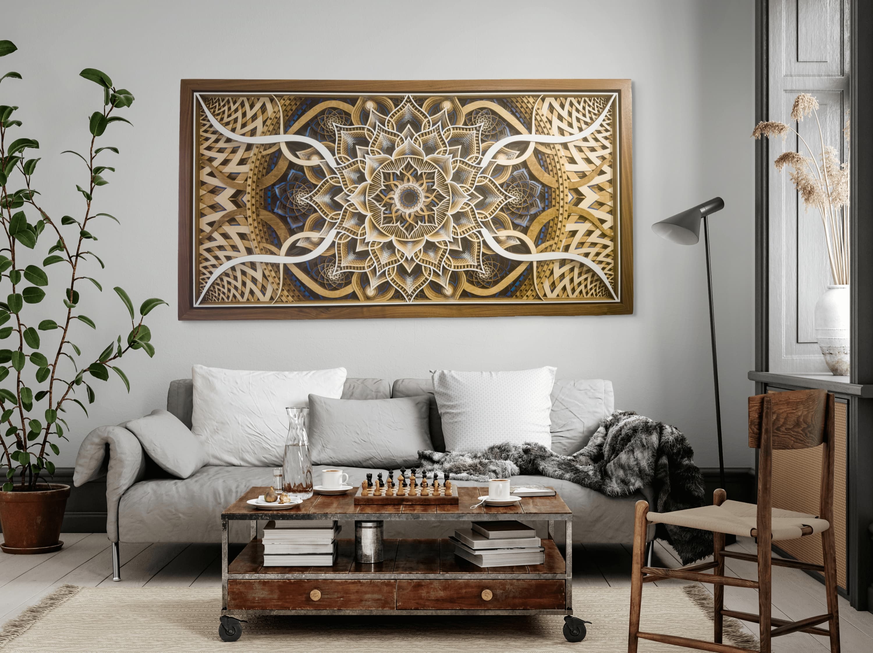 Nova lasercut panel in a modern interior