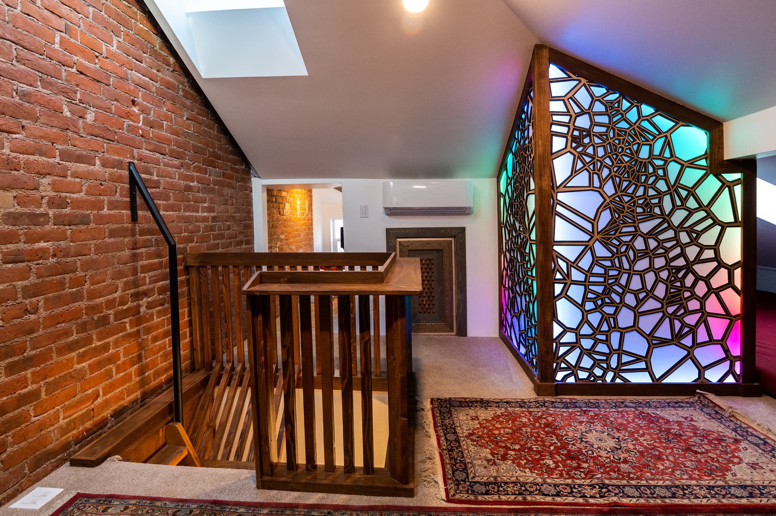 Custom LED lasercut architectural panel installation