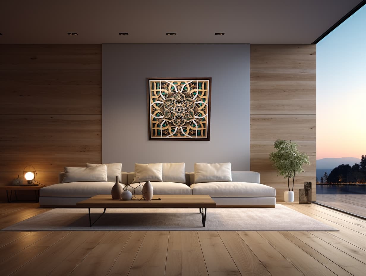 Eterna mandala in a living space