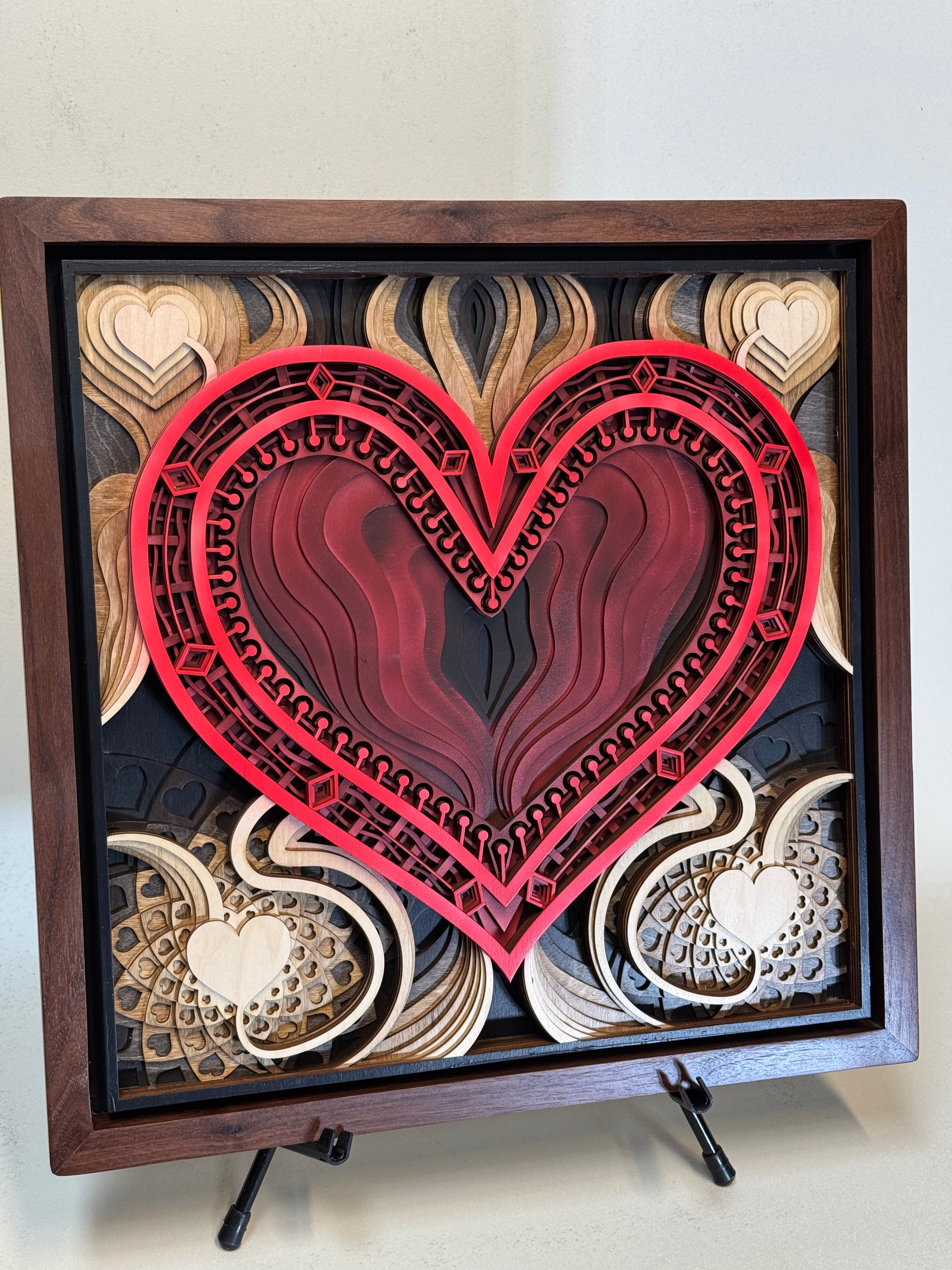 Heart Opening — layered lasercut piece