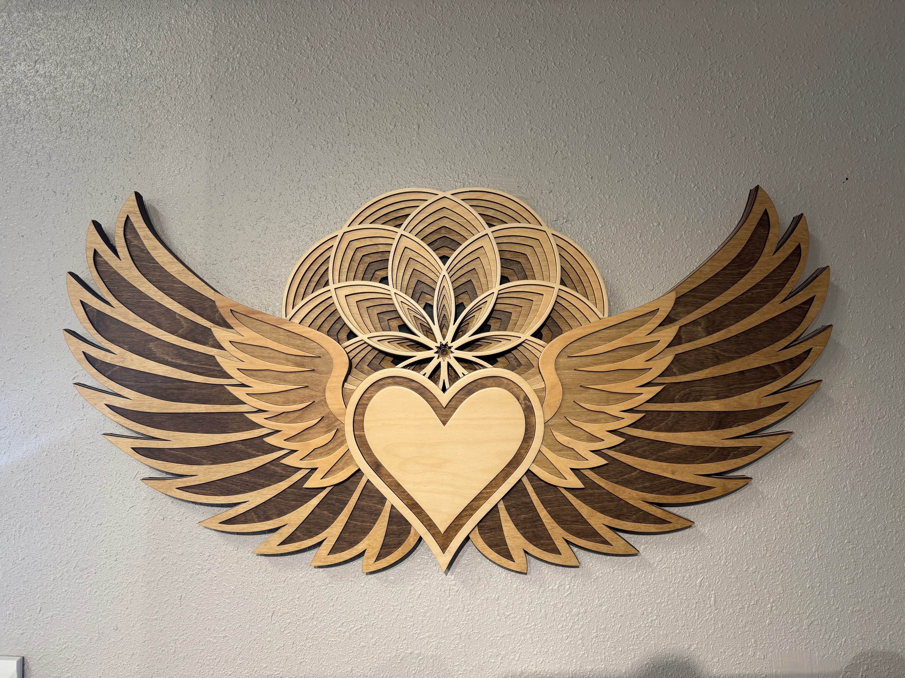 Heart Wings — lasercut art piece